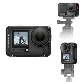 K&F CONCEPT Cage de Protection en Alliage d'Aluminium Compatible avec Caméra DJI Osmo Action 6, Adaptateur à Vis 1/4" pour Trépi