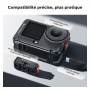 K&F CONCEPT Cage de Protection en Alliage d'Aluminium Compatible avec Caméra DJI Osmo Action 6, Adaptateur à Vis 1/4" pour Trépi