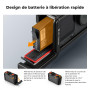 K&F CONCEPT Cage de Protection en Alliage d'Aluminium Compatible avec Caméra DJI Osmo Action 6, Adaptateur à Vis 1/4" pour Trépi