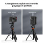 K&F CONCEPT Cage de Protection en Alliage d'Aluminium Compatible avec Caméra DJI Osmo Action 6, Adaptateur à Vis 1/4" pour Trépi