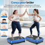 Plateforme Vibrante Perte de Poids, Plateforme Vibrante EvoSpark avec Double Moteur Haute Performance 2025, 120 Vitesses réglabl