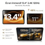 POPUX P13 Pro Tablette 13 Pouces, Gemini AI Tablette Android 16, 2.4K/120Hz, 48Go RAM+256Go ROM, 12000mAh/18W, T7280 Octa-Core,