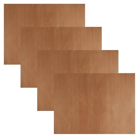 4 Pièces Papier Cuisson Reutilisable Four 30x40cm, Feuille Cuisson Téflon Antiadhésifs Résistant à la Chaleur Peut être Coupé à