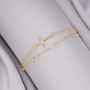 GAVU Bracelet Croix Argent 925 Femme, Bracelet Confirmation Femme