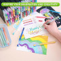 TrendGate 216 Stylo Gel Acrylique, Pointe 1 mm Gen Pen, 216 Couleurs Set de (144 Feutre Acryliques + 72 Stylo Gel Pailletés) - P