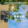 Xega 3G/4G LTE caméra de sécurité extérieure sans Fil à énergie Solaire, inclinable à 355°/95°,2K capteur de Mouvement PIR, Visi