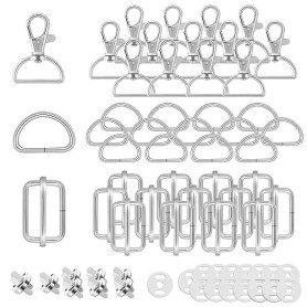 Mousqueton sac a Main 50Pcs Mercerie couture accessoire,Sangle couture Boucles sac à dos, Mousqueton Pivotant Couture,Anneau sac