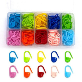 AIOUNIYA Marqueur Crochet Marqueurs de Mailles Marqueur Trico 10 Couleurs avec Boîte Pour Tricoter, Crocheter ou Loisirs Créatif