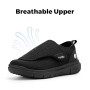 FitVille Chaussures Larges pour Hommes Chaussons Souples Chaussures de Marche Ajustables Scratch, Idéaux pour Pieds Sensibles