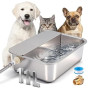 Abreuvoir Automatique pour Chiens, Distributeur ExtéRieur en Acier Inoxydable de 11 litres pour Grands Chiens, Chevaux, Canards,