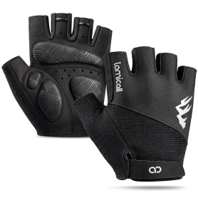Lamicall Gants de Cyclisme pour Homme et Femme, Gants de Fitness - [Amortissant & Respirant] Gants d'été pour Vélo Demi-Doigts, 