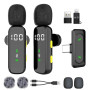 Microphone cravate sans fil avec écran LED, mini micro-cravate, microphone sans fil pour iPhone, Android, iPad, pour l'enregistr