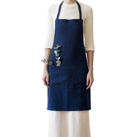 My Linen Home I Tablier en Lin - 100% Lin Délavé I Tablier de Cuisine Femme I Tablier Cuisine Homme I Tablier Cuisine avec Deux 