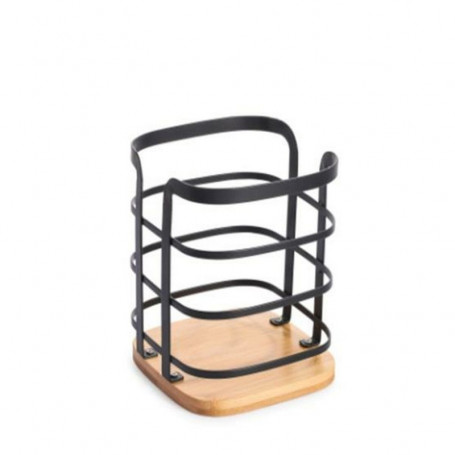 Range-couverts DKD Home Decor Naturel Noir Acier Bambou (12 x 12 x 14,5 cm) 22,99 €