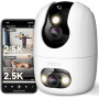 Imou 4K(4MP+4MP) Caméra Surveillance WiFi Intérieur Double Objectif, WiFi 2,4G/5GHz, Vision Nocturne Couleur, Détection de Perso