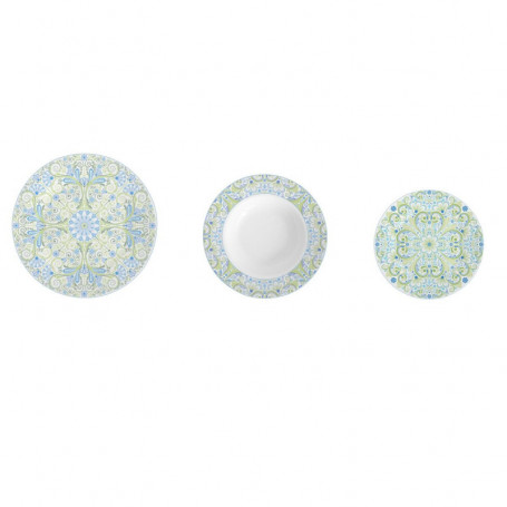 Service de Vaisselle DKD Home Decor Porcelaine Bleu Vert 18 Pièces 159,99 €