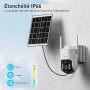 [5G & 2,4G] Camera Exterieur Sans Fil Solaire,Batterie 8000mAh et panneau solaire 7W,Camera Solaire Exterieur WiFi Sans Fil sur