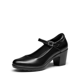 Dream Pairs Mary Janes Escarpins Confortables à Bout Rond avec Sangle de Cheville et Bout fermé pour Femme