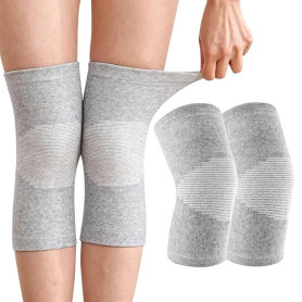 Genouillères en Bambou,2PCS Genouillère de Sport pour Homme Femme,Genouillère Arthrose Genou,Genouillère Élastique Respirant,Gen