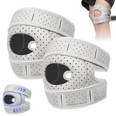 Fefod Genouillère Ortho, 2PCS Stabilisateur de tendon rotulien réglable, Sofela Ortho Rotule, Sangle de Maintienpour tendons rot