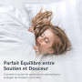 TESQ Oreiller 50x70 cm Lot de 2 Oreillers Confort Moelleux, Qualité Hôtelière de Luxe, Respirant et Hypoallergénique, Idéal pour