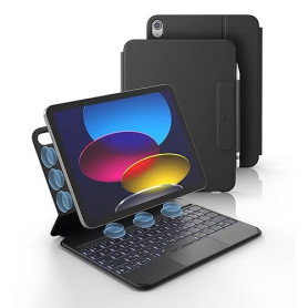 Dexnor Coque Clavier pour iPad 11ème Génération (A16) 11" 2025/10ème Génération 10.9" 2022, Magnétique Ultra-mince Détachable av
