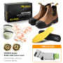Bottes de travail S3 M-8025NB pour homme et femme, en cuir imperméable et respirant, semelles intérieures légères et confortable
