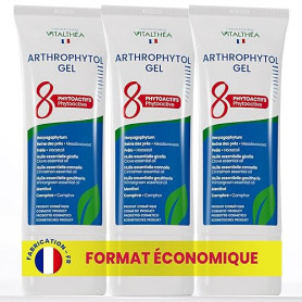 ARTHROPHYTOL x3 tubes - Gel de Massage Articulations & Muscles - 8 Actifs Naturels - Harpagophytum & Huiles Essentielles & Menth