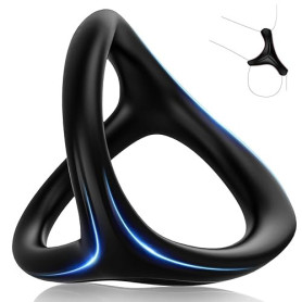 Anneaux de Pénis Triangle pour Homme Couples, Adorime Silicone Anneaux Péniens Jouets Sexuels Pour Améliorer les Performances Se