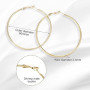 Tyqour Lot de 3 paires de grandes boucles d'oreilles créoles en acier inoxydable - Longueur: 60 mm - Argentées - Cercles hypoall