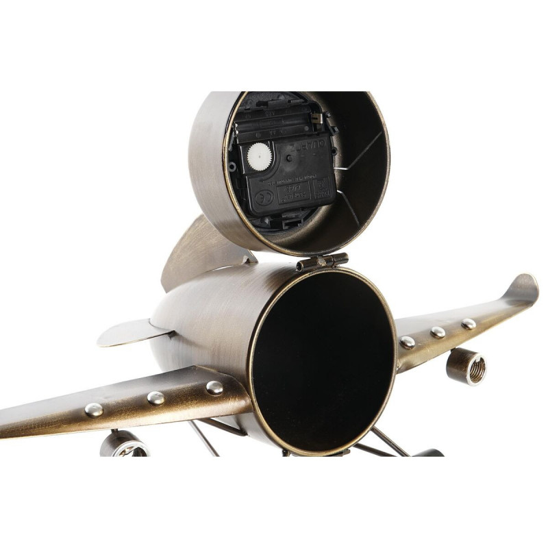 Image secondaire de Horloge de table DKD Home Decor 42 x 23 x 14 cm Avion Fer (2 Unités)