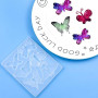 Molain Moule en silicone en forme de papillon - En résine époxy - 6 styles 3D - Pour couler des bougies - Pour porte-clés, boucl