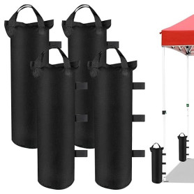 4 PcsPoids pour Tonnelle de Jardin Exterieur, Poids en Oxford 600D pour Sac de Lestage, Poids Tonnelle Sacs de Sable de Lestage,