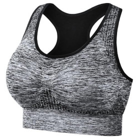 AUYAO Brassiere Sport Femme Maintien Fort, Soutien Gorge Anti Affaissement Bustier avec Rembourrage, Soutiens-Gorge de Sport Fem