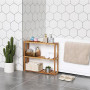 SONGMICS Étagère Salle de Bain Bambou, 3 Niveaux, Support pour Plantes, Réglable, sur Pieds ou à Suspendre, pour Salon, Salle à