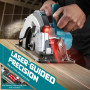 LIVOWALNY Scie Circulaire Sans Fil Compatible avec Makita Batterie 18V, Ø165 mm Lame 20 mm, Profondeur de Coupe 66 mm, Guide Las