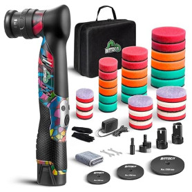 BATOCA S5 Mini Polisseuse Voiture Sans Fil Polisseuse Orbitale et Rotative Pour Voiture Kit Polissage Voiture Kit de Disques de