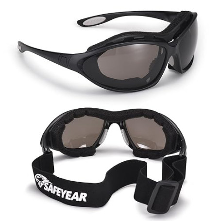SAFEYEAR Lunette de sécurité Protection Travail -SG002 Anti-buée Homme Taille Lunettes Protection Ellipse, Anti-Rayures Sécurité