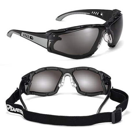 SAFEYEAR lunettes de sécurité de travail transparentes anti-buée, Anti-rayures, UV 400, résistantes aux chocs. CE EN166 lunettes
