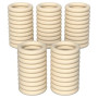 Chiluxendo 50 Pièces Anneau en Bois Cercle, Anneaux de Macramé Naturel Lisse, Anneau de Dentition Bois Non Traité, pour l’Artisa