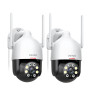 DEKCO 2K Camera Surveillance WiFi Extérieure, 360° PTZ Caméra Surveillance, Détection Mouvement, Vision Nocturne en Couleur, Ale