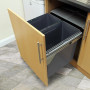 KuKoo Poubelle de cuisine de 90 l - Poubelle de recyclage sous le comptoir - Fermeture douce - Capacité de 2 x 40 l - Plusieurs