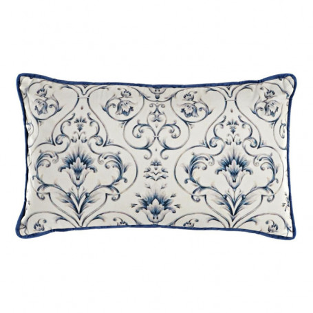 Coussin DKD Home Decor Bleu Polyester Fleurs (50 x 10 x 30 cm) 46,99 €