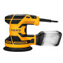 DEKOPRO 300W Ponceuse Orbitale Excentrique, 6 Vitesses, 14000RPM, Papier Abrasif 16 Pièces, Patin de Ponçage 125mm, Collecteur d