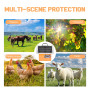 FarmNix 32 KM ClôTure éLectrique Solaire, Pour Animaux de bétail de 0.5J / 9.5kv avec Panneau Solaire de 7.5W 12V 7Ah, alimentat