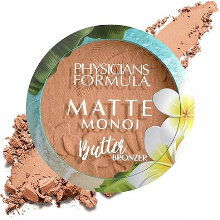 Physicians Formula, Matte Monoi Butter Powder Bronzer, Poudre Bronzante, Formule Mate Waterproof Enrichie en Beurre Nourrissant