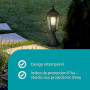 Eglo Lampe extérieure LATERNA 4, luminaire extérieur pour jardin, borne éclairage extérieur en fonte d'aluminium et verre, noir,