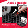 GEINXURN 83 Pièces Coffret d’embouts de Tournevis en Acier S2 Magnétique Torx/Phillips/Pozidriv/Plat/Hex Embouts de Vissage, Por