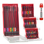 GEINXURN 51 Pièces Jeu d'embouts de Vissage Torx T7-T40 aux Chocs de 25/50/75/150 mm, Embout pour Tournevis en Acier S2 avec Por