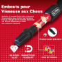 GEINXURN 51 Pièces Jeu d'embouts de Vissage Torx T7-T40 aux Chocs de 25/50/75/150 mm, Embout pour Tournevis en Acier S2 avec Por